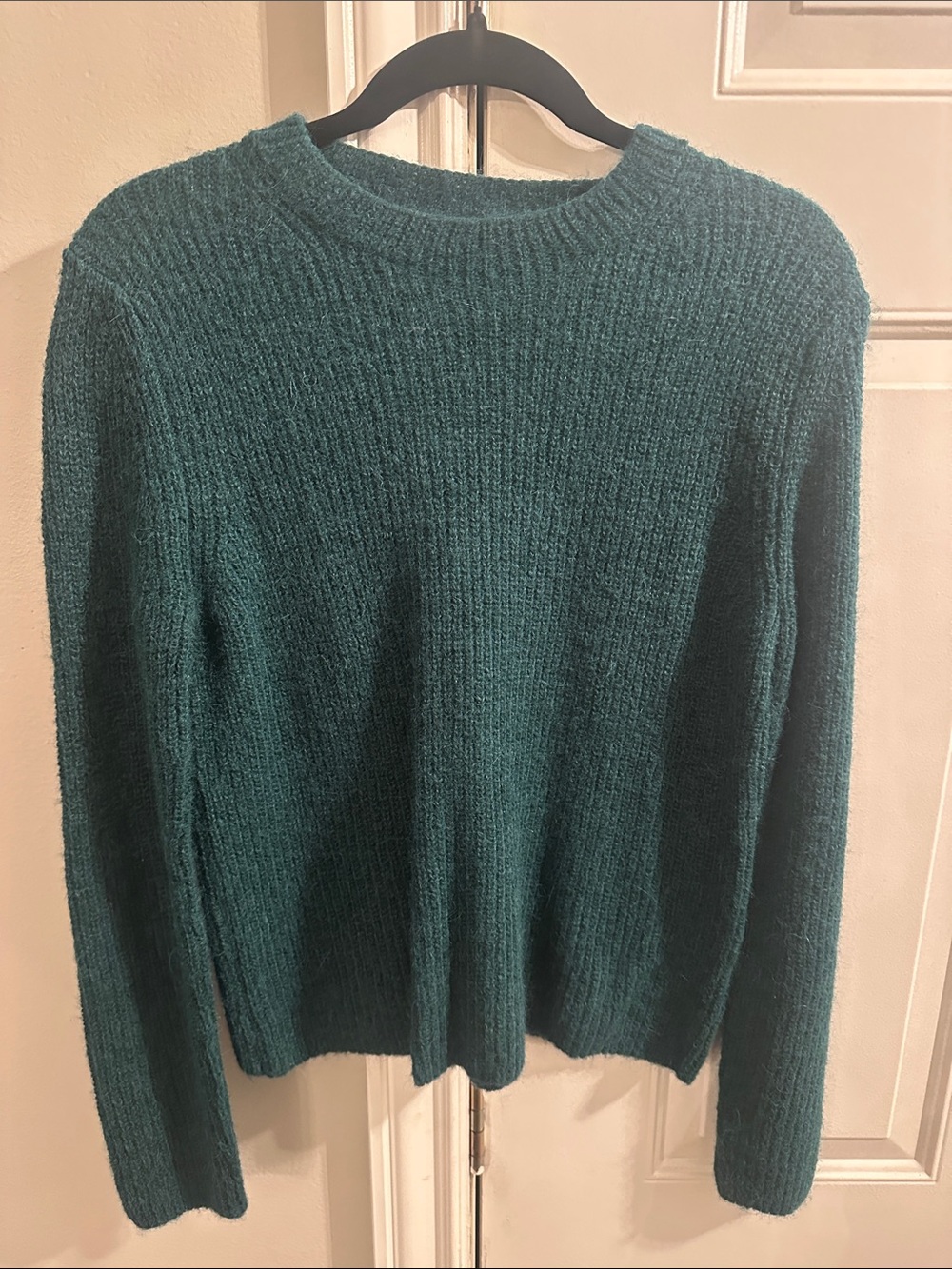 Banana Republic Deep Teal Ribbed Crewneck Sweater
